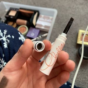 brush and eyebrow cream